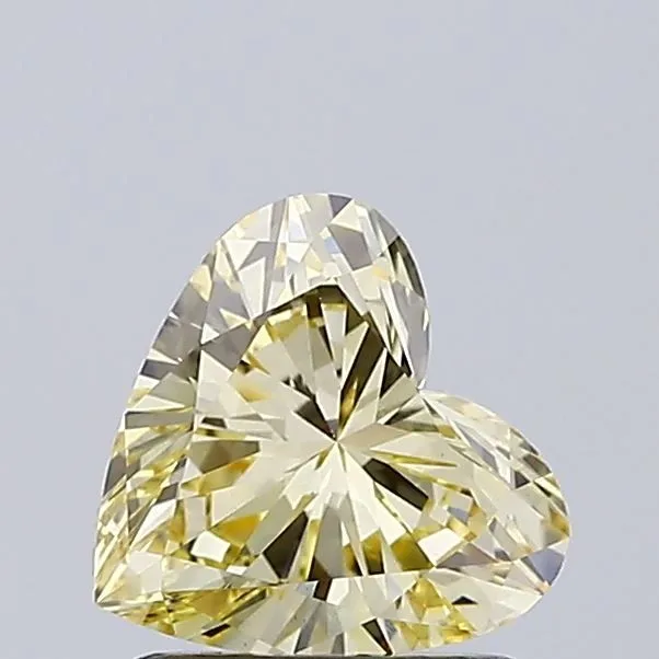 1.14ct HEART Fancy Yellow VS1 Coloured Lab diamond