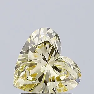 1.14ct HEART Fancy Yellow VS1 Coloured Lab diamond