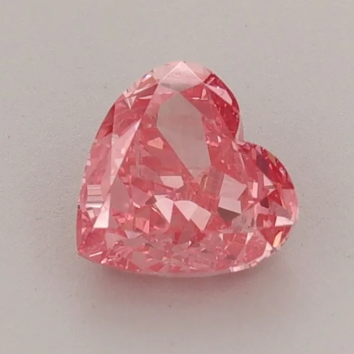 0.95ct HEART Fancy Vivid Pink VS1 Coloured Lab diamond