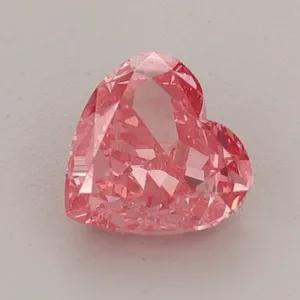 0.95ct HEART Fancy Vivid Pink VS1 Coloured Lab diamond