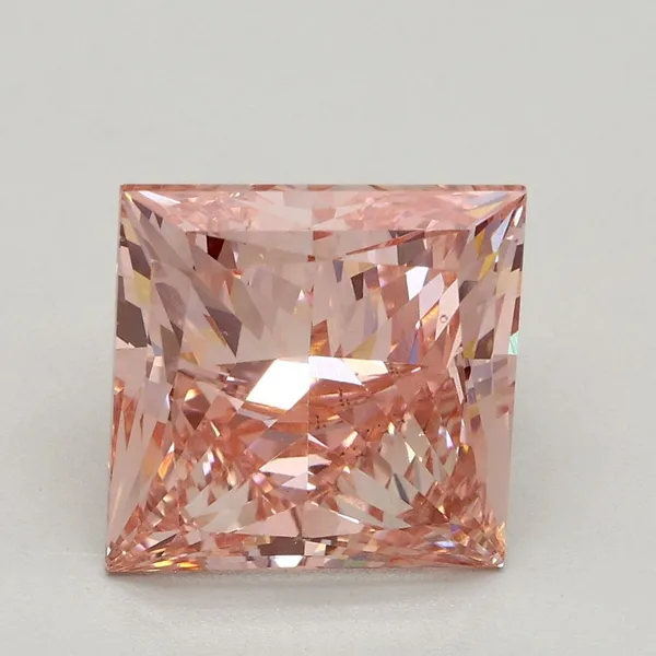 3ct PRINCESS Fancy Intense Pink VS1 Coloured Lab diamond