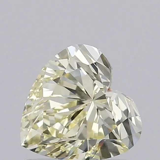 0.59ct HEART Fancy Light Yellow VVS1 Coloured Lab diamond