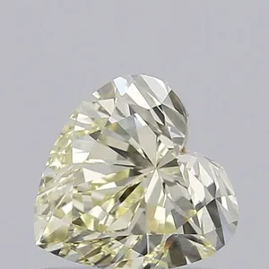 0.59ct HEART Fancy Light Yellow VVS1 Coloured Lab diamond