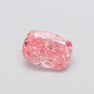 1.02ct CUSHION Fancy Vivid Pink VS1 Coloured Lab diamond