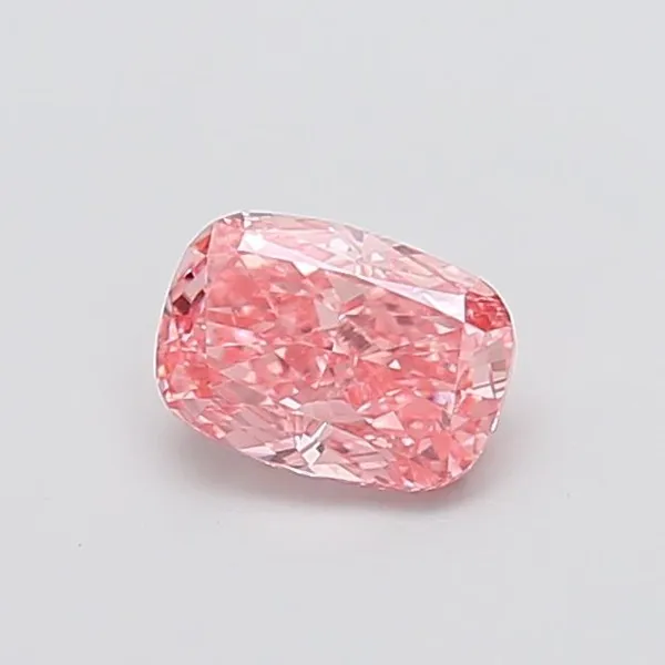 1.02ct CUSHION Fancy Vivid Pink VS1 Coloured Lab diamond