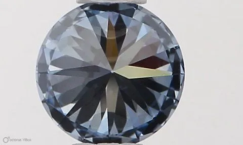 0.34ct ROUND Fancy Vivid Blue VVS2 Coloured Lab diamond