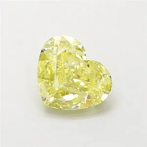 1.01ct HEART Fancy Intense Yellow VS2 Coloured Lab diamond