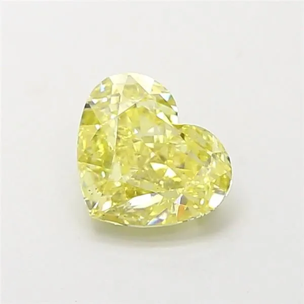 1.01ct HEART Fancy Intense Yellow VS2 Coloured Lab diamond