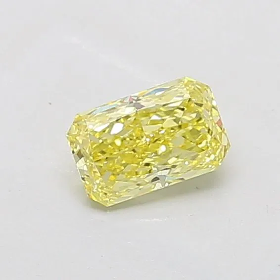 0.88ct RADIANT Fancy Intense Yellow VS1 Coloured Lab diamond