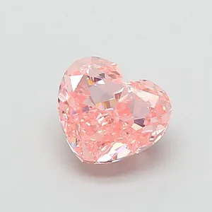 1.09ct HEART Fancy Intense Pink VS1 Coloured Lab diamond