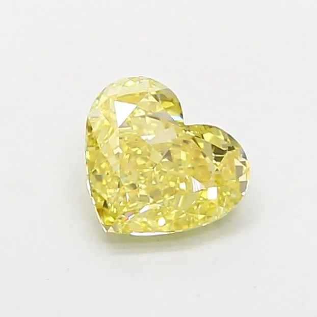 1.09ct HEART Fancy Yellow VVS1 Coloured Lab diamond
