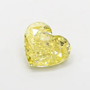 1.09ct HEART Fancy Yellow VVS1 Coloured Lab diamond