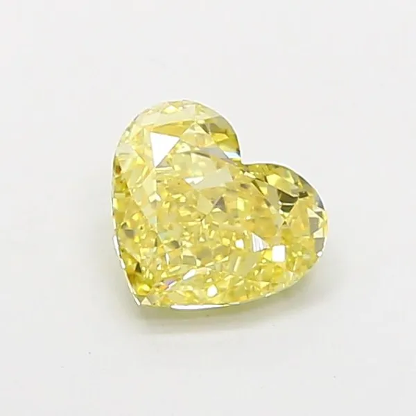 1.09ct HEART Fancy Yellow VVS1 Coloured Lab diamond