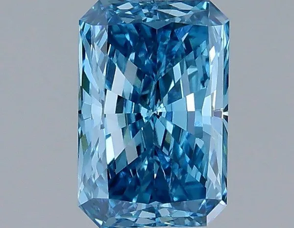 1.15ct RADIANT Fancy Vivid Blue VS1 Coloured Lab diamond