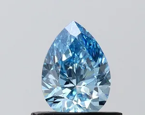 0.67ct PEAR Fancy Vivid Blue VVS2 Coloured Lab diamond