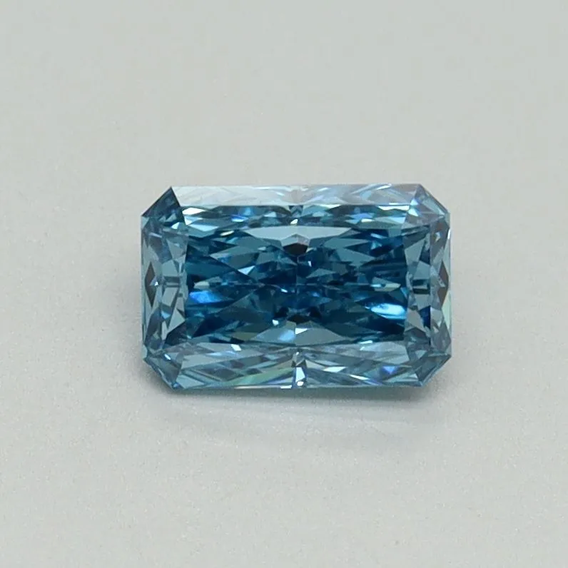0.52ct RADIANT Fancy Vivid Blue VS1 Coloured Lab diamond