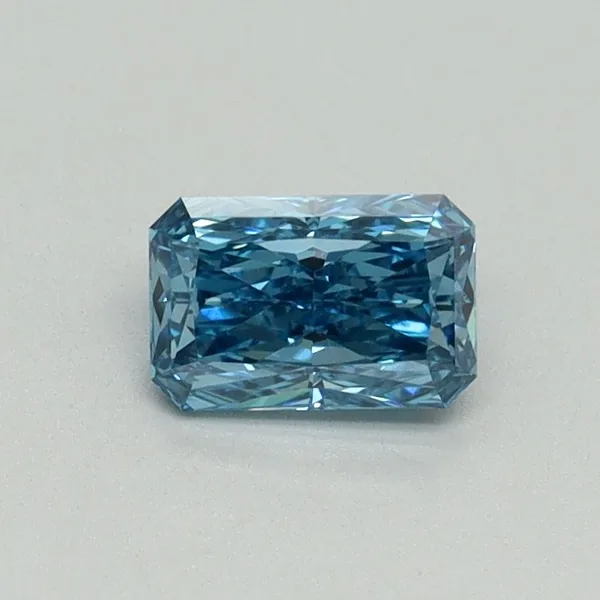 0.52ct RADIANT Fancy Vivid Blue VS1 Coloured Lab diamond