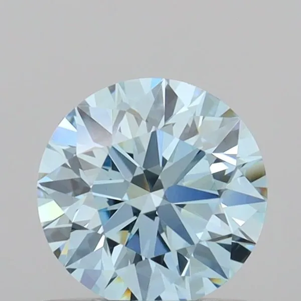 0.7ct ROUND Fancy Vivid Blue VVS2 Coloured Lab diamond