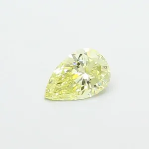 0.53ct PEAR Fancy Light Yellow VS2 Coloured Lab diamond