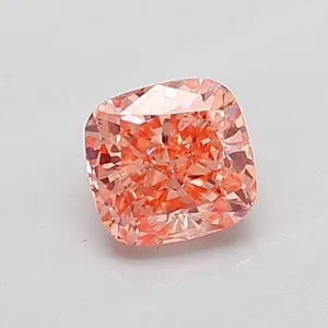 0.51ct CUSHION Fancy Vivid Pink VS2 Coloured Lab diamond