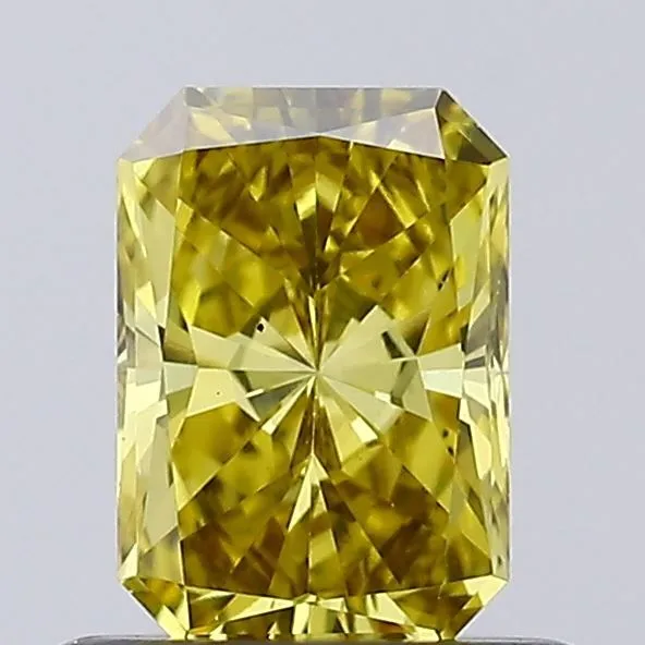0.51ct RADIANT Fancy Intense Yellow VS2 Coloured Lab diamond