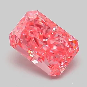 1.1ct RADIANT Fancy Vivid Pink VVS2 Coloured Lab diamond