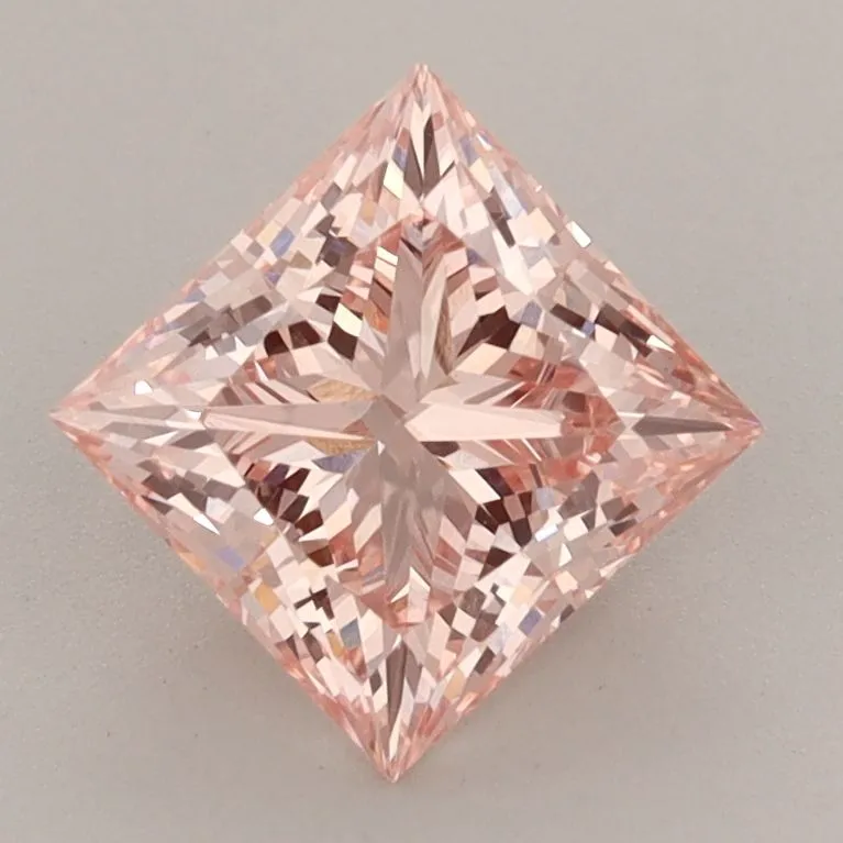 1.68ct PRINCESS Fancy Intense Pink VS1 Coloured Lab diamond