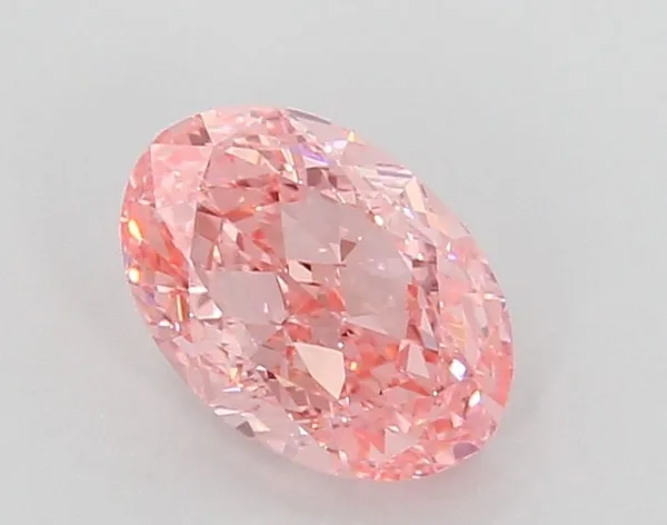 1.17ct OVAL Fancy Vivid Pink VS1 Coloured Lab diamond