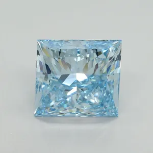 4.01ct PRINCESS Fancy Vivid Blue VS1 Coloured Lab diamond