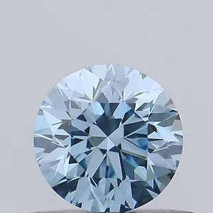 0.47ct ROUND Fancy Vivid Blue VS1 Coloured Lab diamond