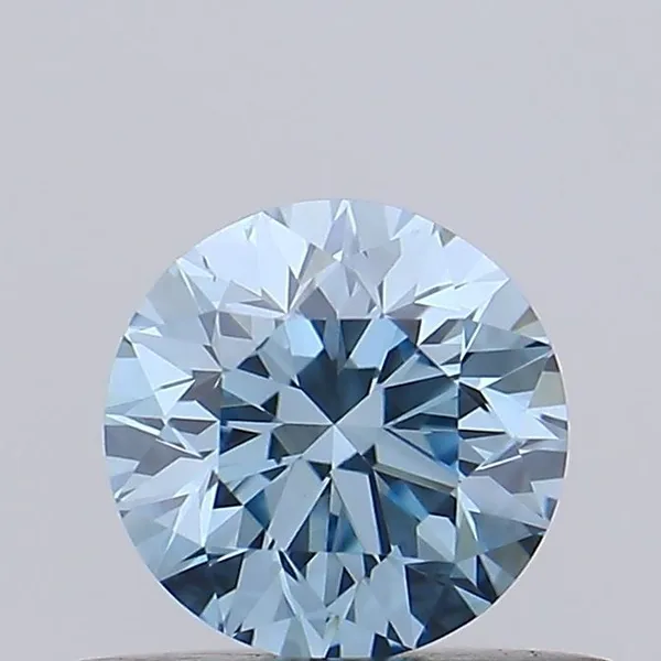 0.47ct ROUND Fancy Vivid Blue VS1 Coloured Lab diamond
