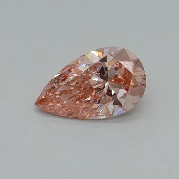 0.51ct PEAR Fancy Intense Pink SI1 Coloured Lab diamond