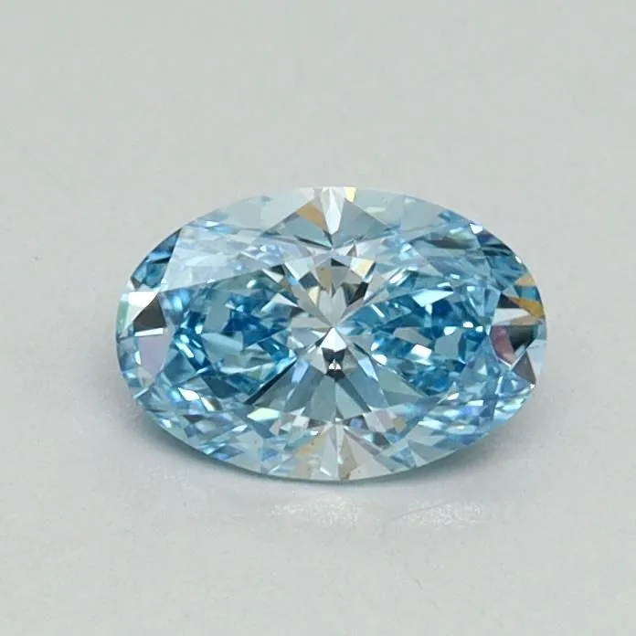 0.50ct OVAL Fancy Vivid Blue VS1 Coloured Lab diamond