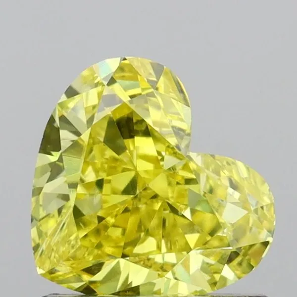 1.09ct HEART Fancy Intense Yellow VS2 Coloured Lab diamond