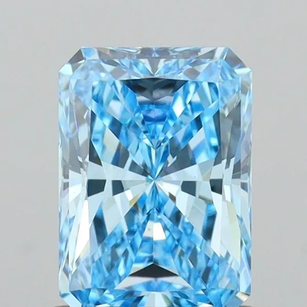 1.01ct RADIANT Fancy Vivid Blue VS1 Coloured Lab diamond