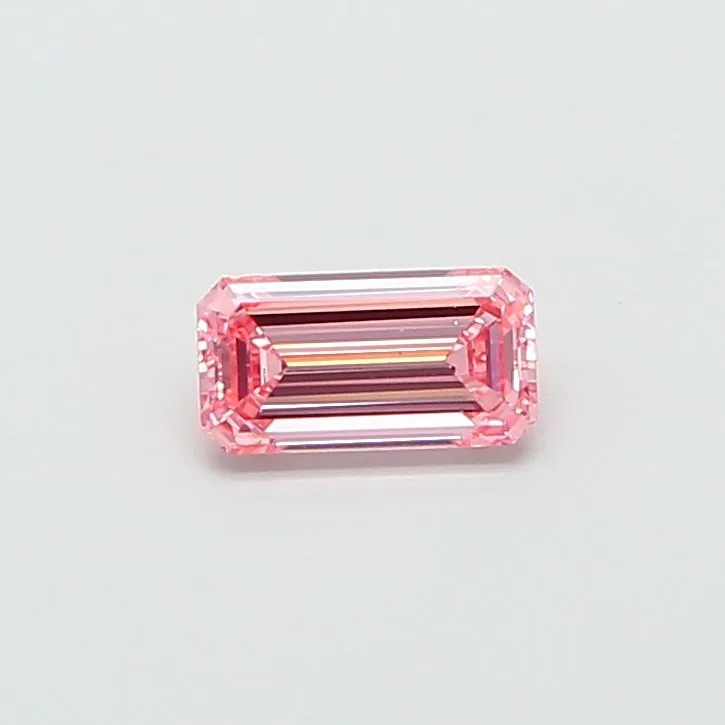 0.80ct EMERALD Fancy Intense Pink VVS2 Coloured Lab diamond
