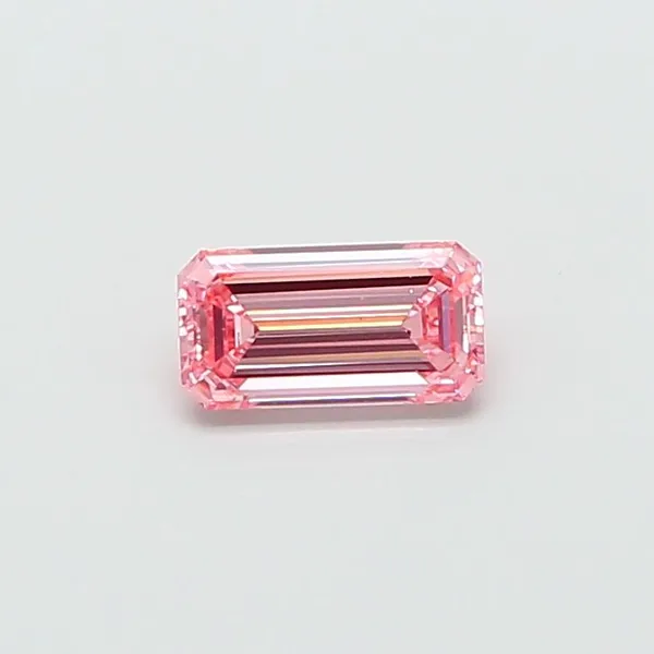0.8ct EMERALD Fancy Intense Pink VVS2 Coloured Lab diamond