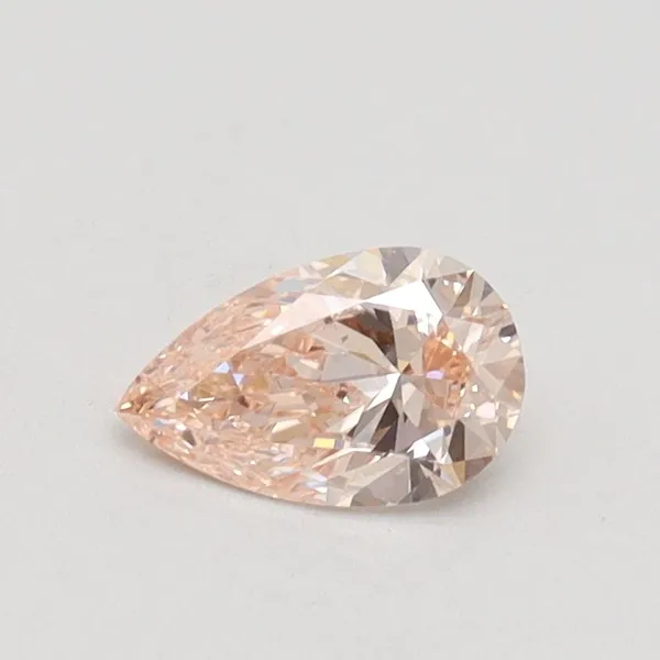 0.38ct PEAR Fancy Light Pink VS1 Coloured Lab diamond