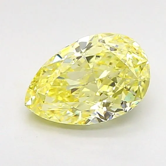 0.93ct PEAR Fancy Light Yellow VS1 Coloured Lab diamond