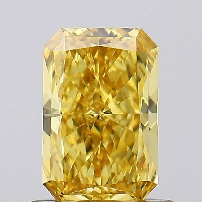 0.59ct RADIANT Fancy Vivid Yellow VS1 Coloured Lab diamond