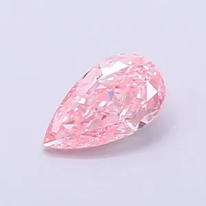 0.32ct PEAR Fancy Vivid Pink VS1 Coloured Lab diamond
