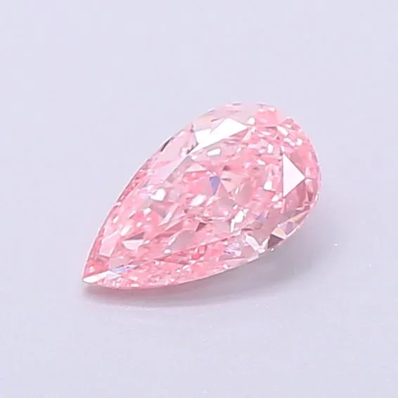 0.32ct PEAR Fancy Vivid Pink VS1 Coloured Lab diamond