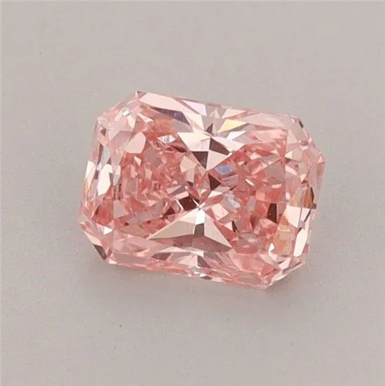 0.77ct RADIANT Fancy Vivid Pink VS1 Coloured Lab diamond