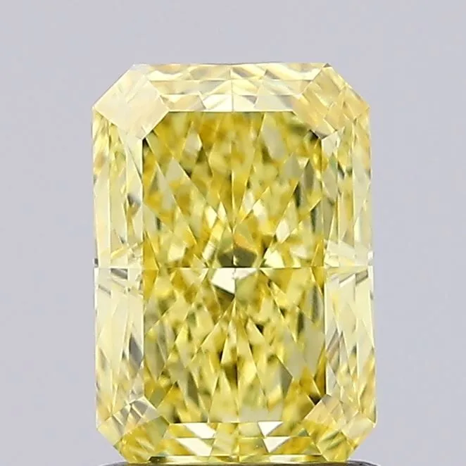 1.17ct RADIANT Fancy Vivid Yellow VS1 Coloured Lab diamond