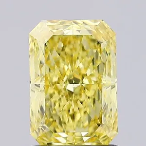 1.17ct RADIANT Fancy Vivid Yellow VS1 Coloured Lab diamond