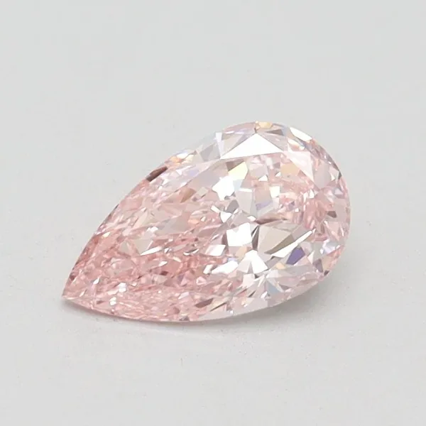 0.53ct PEAR Fancy Pink VVS2 Coloured Lab diamond