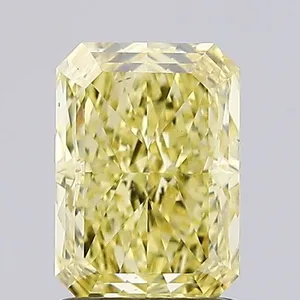 1.39ct RADIANT Fancy Vivid Yellow VS1 Coloured Lab diamond