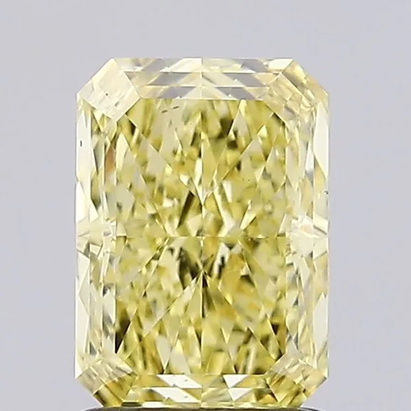 1.39ct RADIANT Fancy Vivid Yellow VS1 Coloured Lab diamond