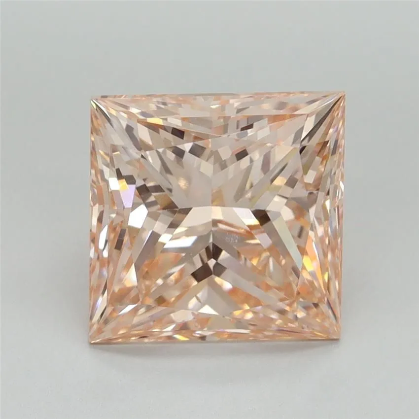 4.02ct PRINCESS Fancy Intense Pink VS2 Coloured Lab diamond