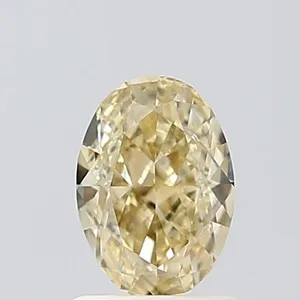 1.05ct OVAL Fancy Light Yellow VS1 Coloured Lab diamond